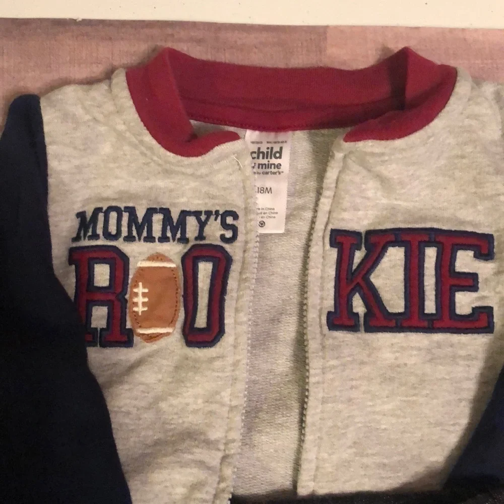 Child of mine, rookie sweat jacket w/pants. NWOT sz18 mo